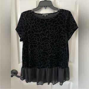 Adrianna Papell Velvet Top, Size L